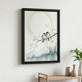 Diamond Painting - Twee vogels onder de maan