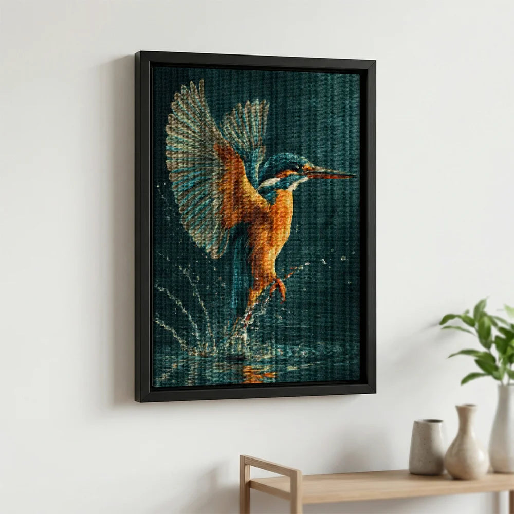 Diamond Painting - Schitterende IJsvogel Duikvlucht