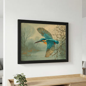 Diamond Painting - IJsvogelkunst in Zachte Nevel