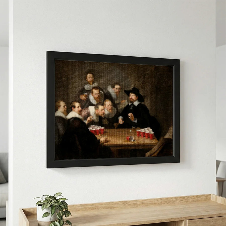 Diamond Painting - De staalmeesters spelen bierpong