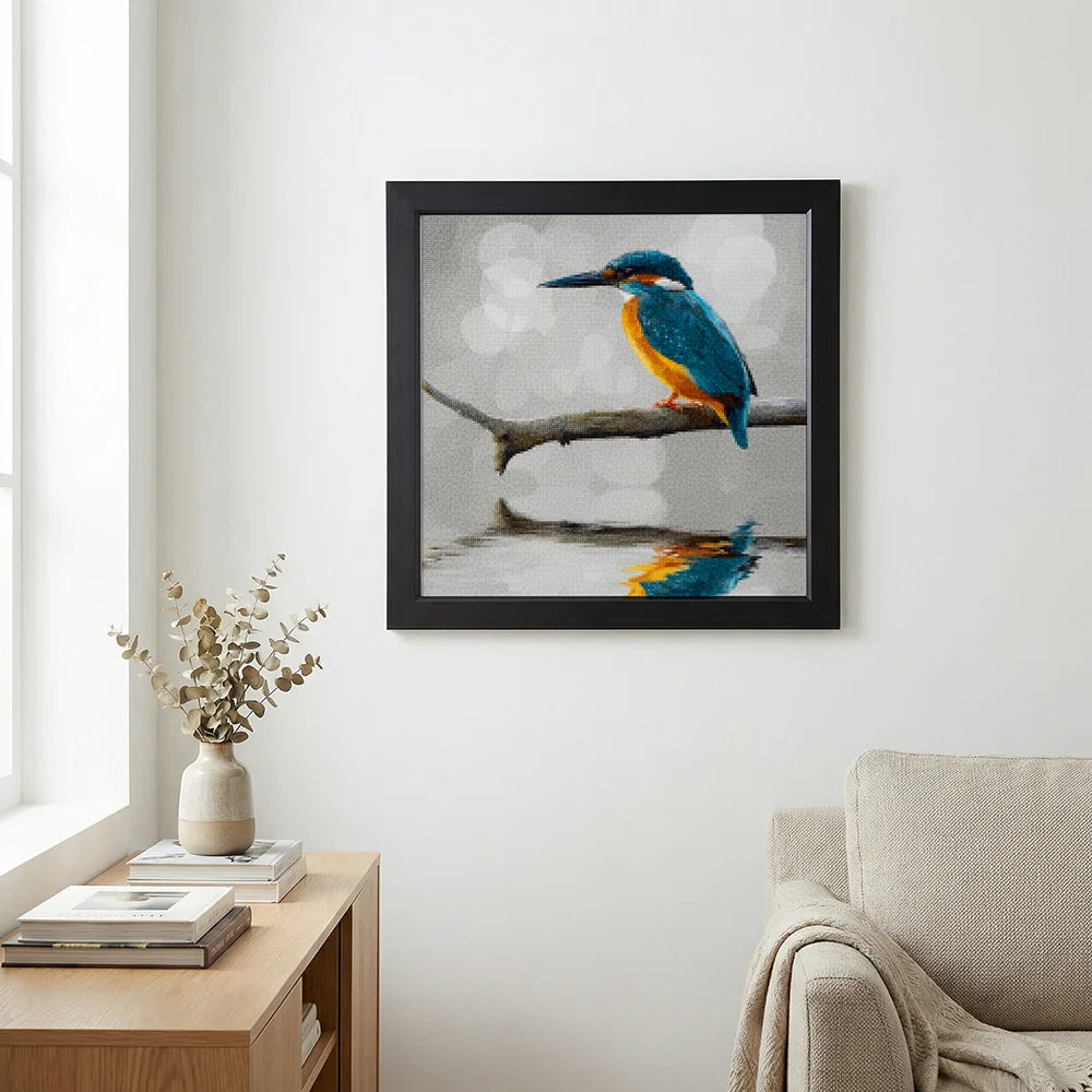 Diamond Painting - IJsvogel – Perfecte Ochtendreflectie