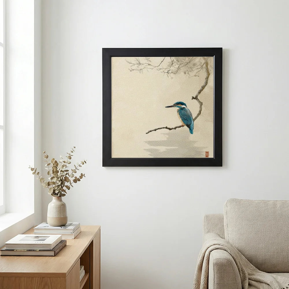 Diamond Painting - Japanse IJsvogel boven de Mist