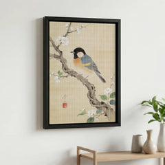 Diamond Painting - Koolmezen op bloesemtak van Ohara Koson