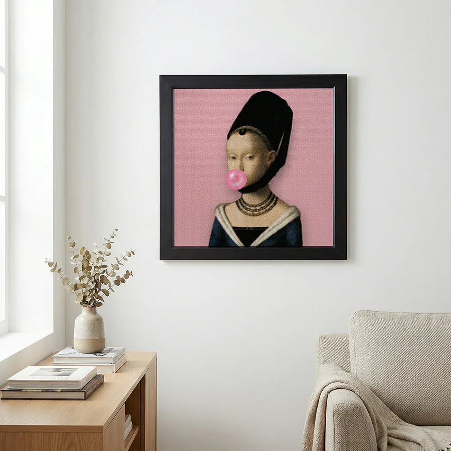 Diamond Painting - Meisje met kauwgombel