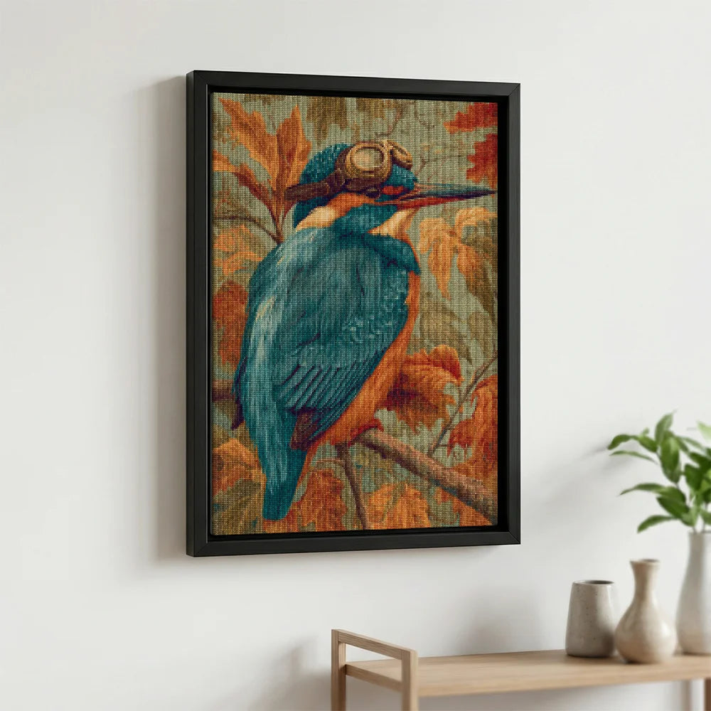 Diamond Painting - IJsvogelportret met Vintage Vliegbril