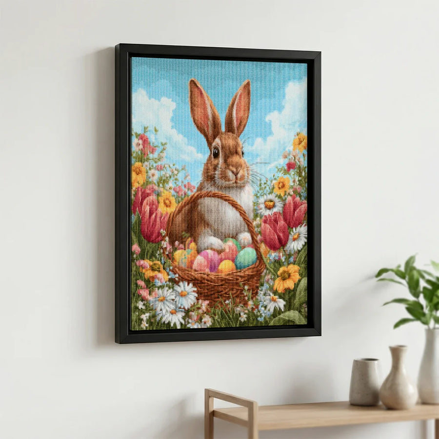 Diamond Painting - Paashaas in Bloei