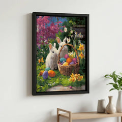 Diamond Painting - Paasmandje in de Tuin