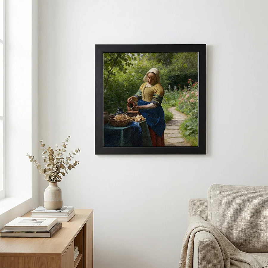 Diamond Painting - De melkmeid in de tuin