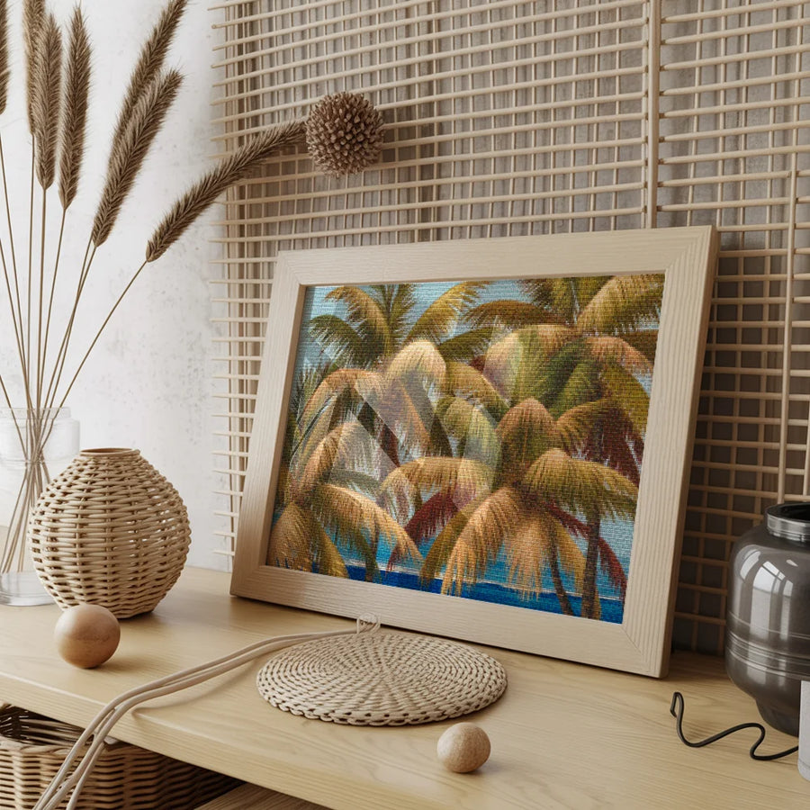 Diamond Painting - Gouden Palmen