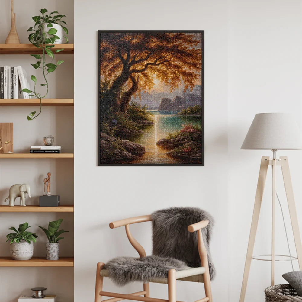 Diamond Painting - Amberkleurige gloed