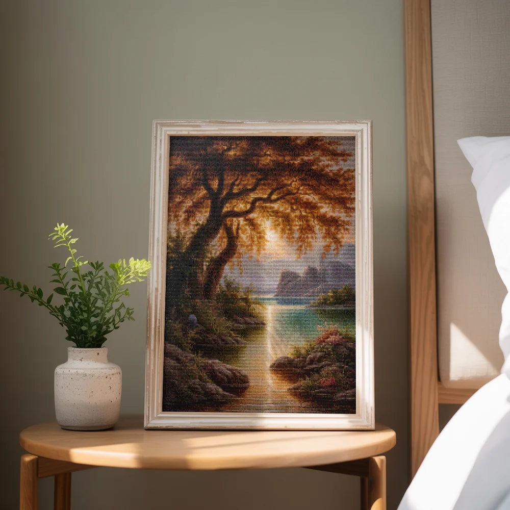Diamond Painting - Amberkleurige gloed
