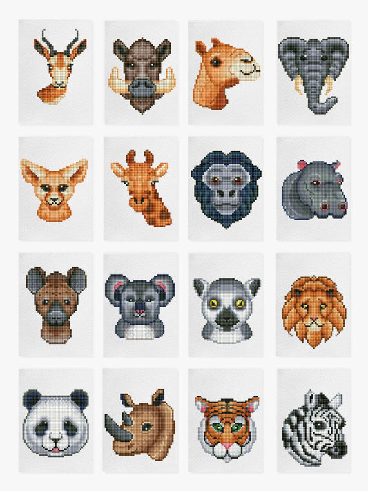 Mini Meesterwerken – Safari editie (Set van 16)