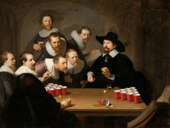 Diamond Painting - De staalmeesters spelen bierpong