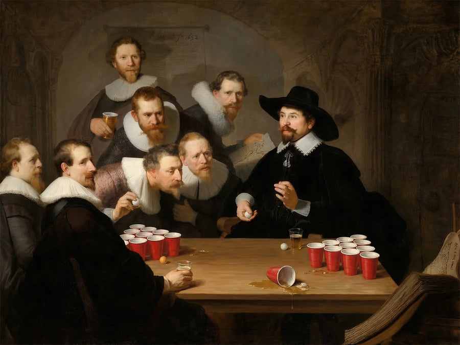 Diamond Painting - De staalmeesters spelen bierpong