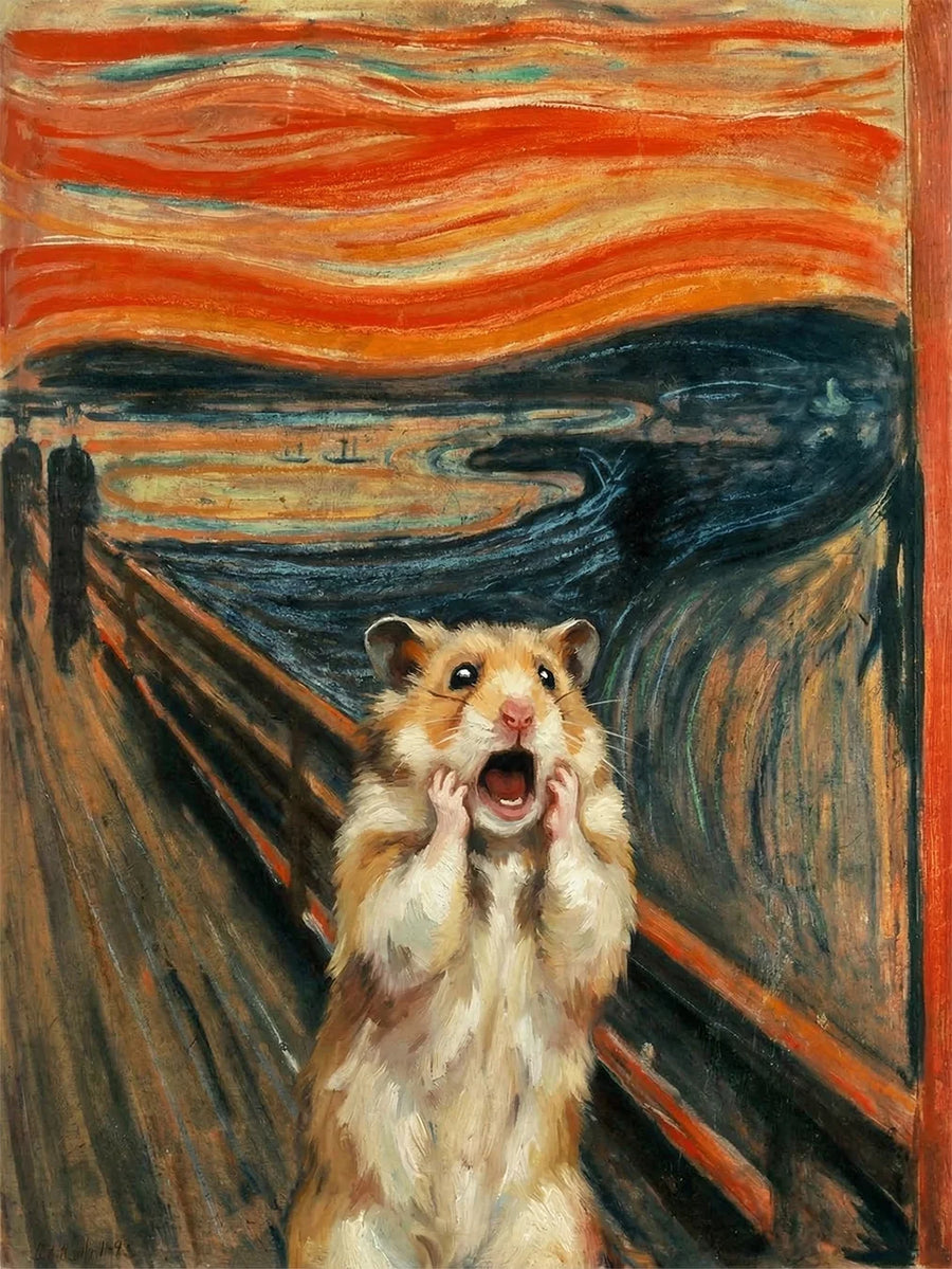 Diamond Painting - De schreeuwende hamster