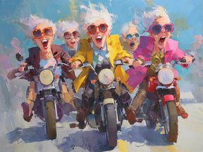 Diamond Painting - Gezellige dames aan het motorrijden