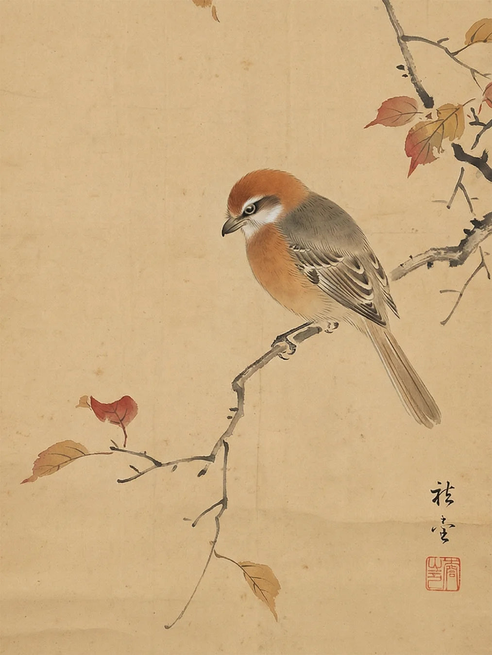 Diamond Painting - Vogel op een stille tak