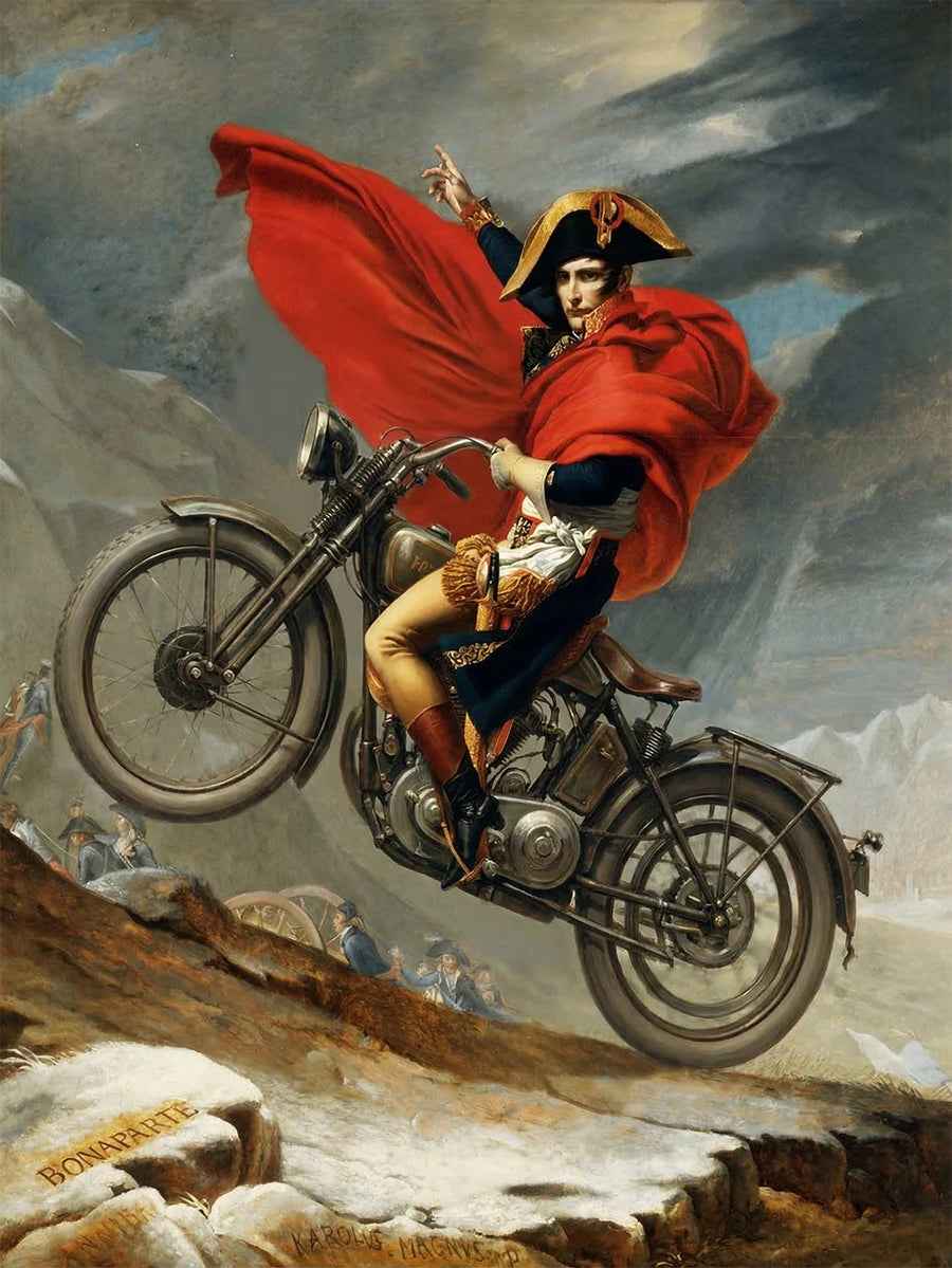 Diamond Painting - Napoleon op de Fiets