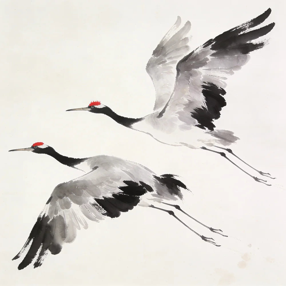 Diamond Painting - Zen Cranes I Warm, Chris Paschke