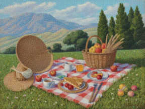 Diamond Painting - Pastelkleurige picknick