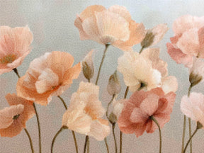 Diamond Painting - Klaprozen in zachte kleuren