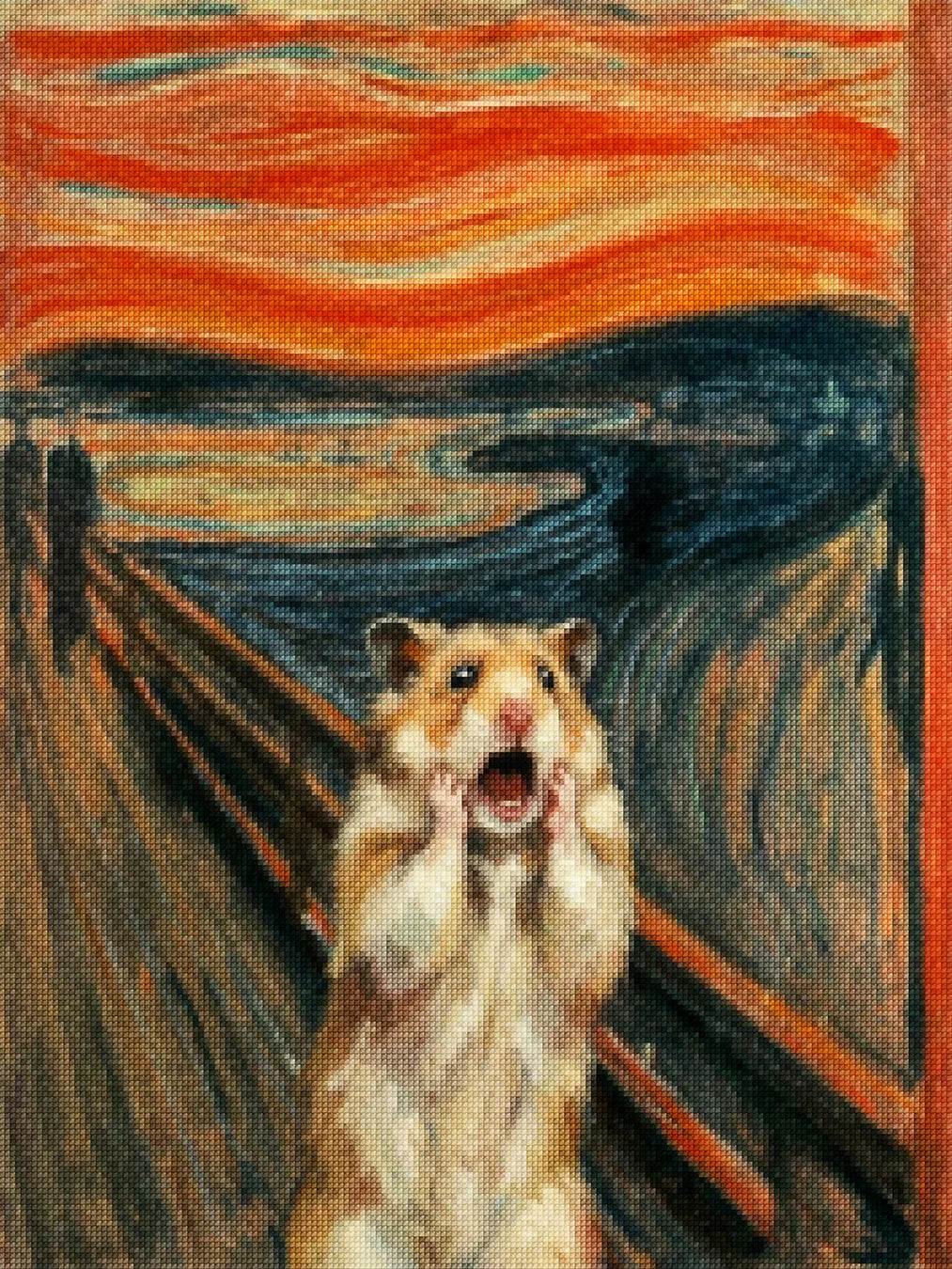 Diamond Painting - De schreeuwende hamster