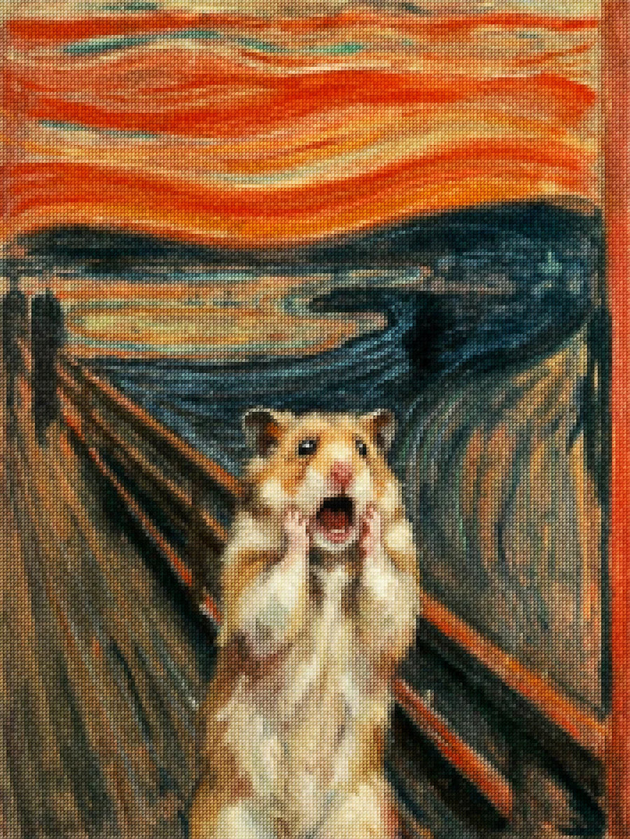 Diamond Painting - De schreeuwende hamster