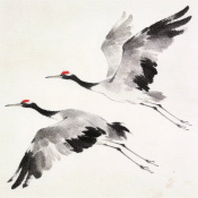 Diamond Painting - Zen Cranes I Warm, Chris Paschke
