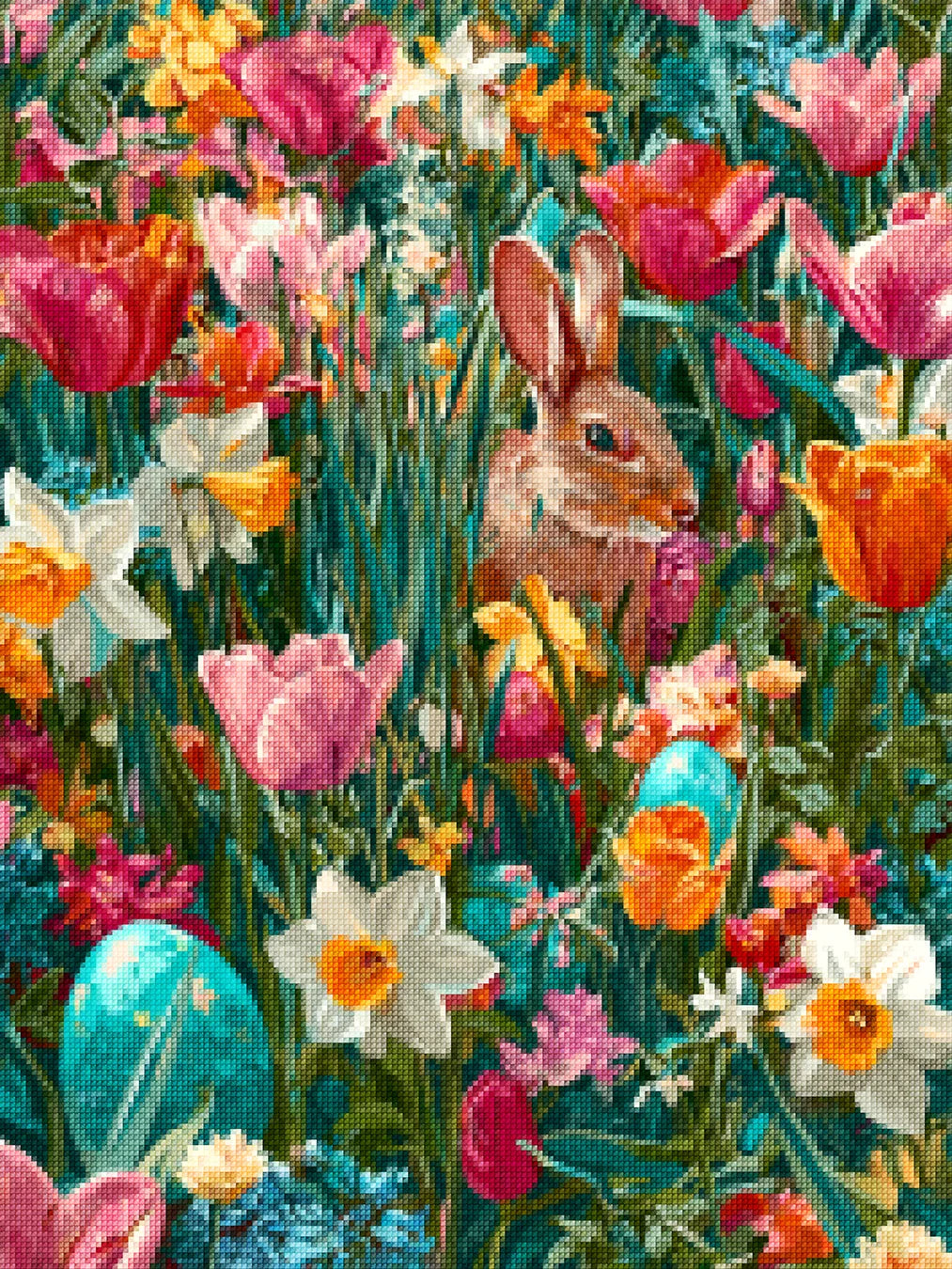 Diamond Painting - Voorjaarsbloemen in Bloei