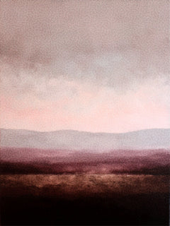Diamond Painting - Abstract minimalistisch landschap in paars, taupe en bordeaux