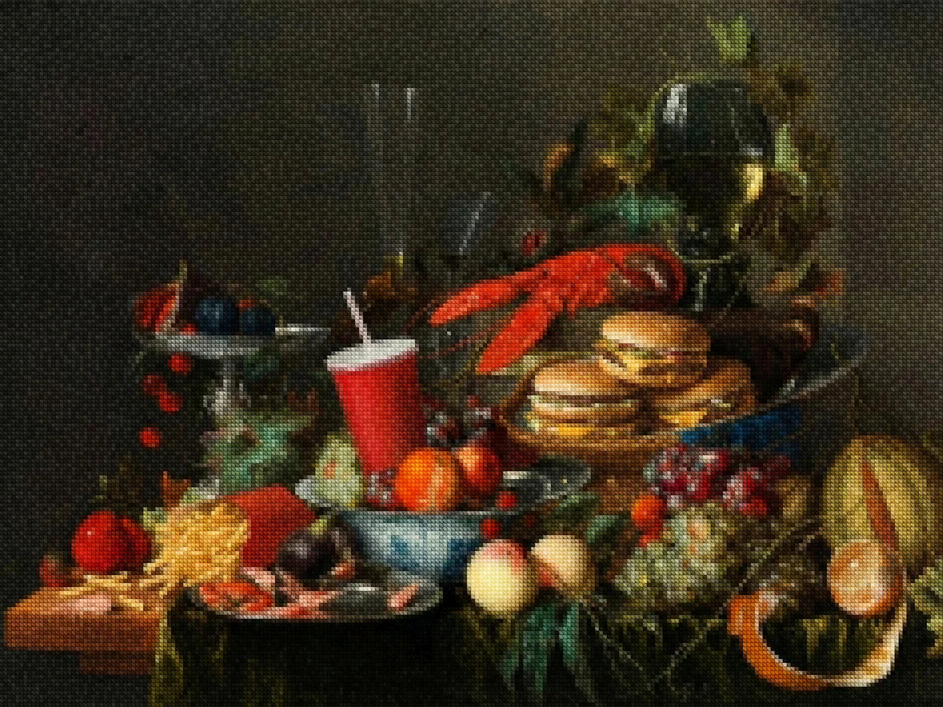 Diamond Painting - Stilleven met fastfood