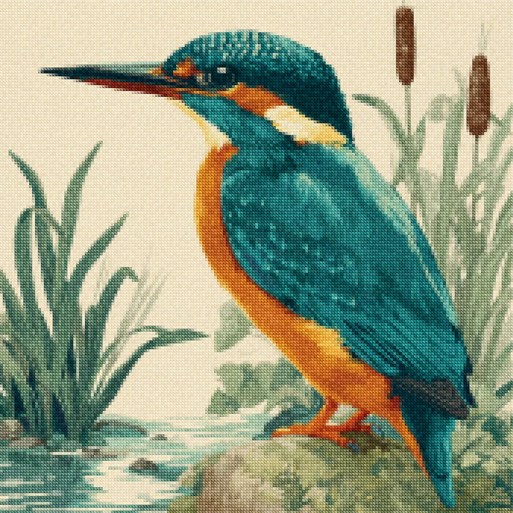 Diamond Painting - IJsvogel uit het Natuurhistorisch Kabinet