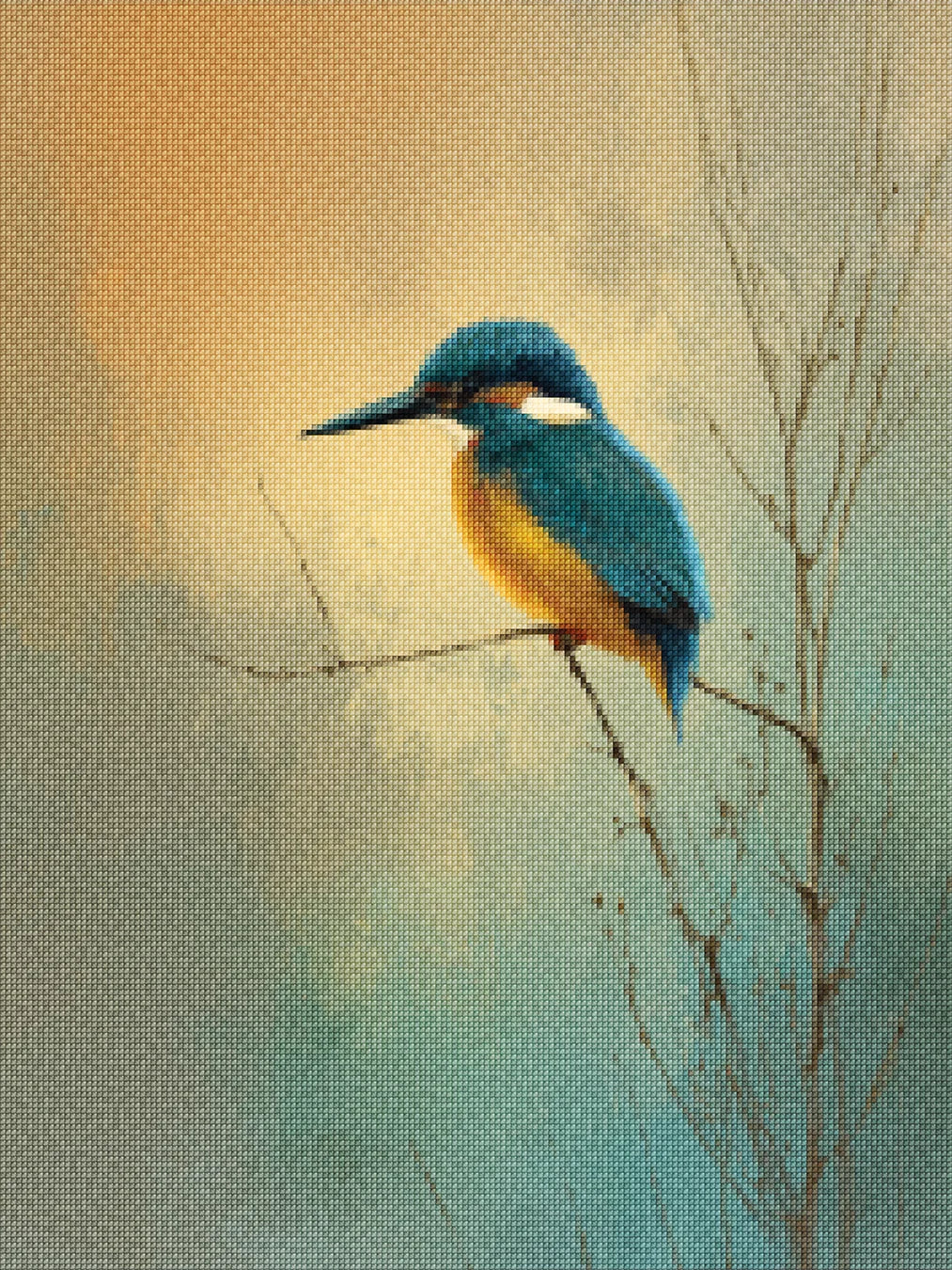 Diamond Painting - IJsvogel in de Mist