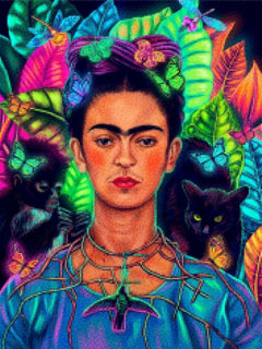 Diamond Painting - Frida in Neon Jungle