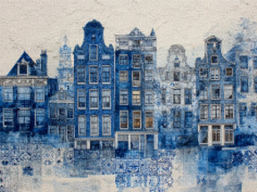 Diamond Painting - Collage van Delft, in Delfts blauw