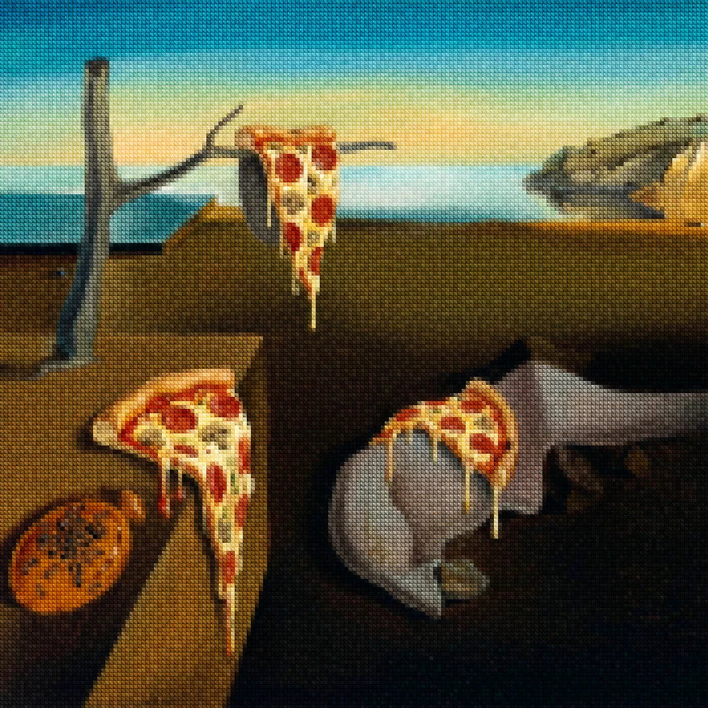 Diamond Painting - Smeltende Pizza Tijd