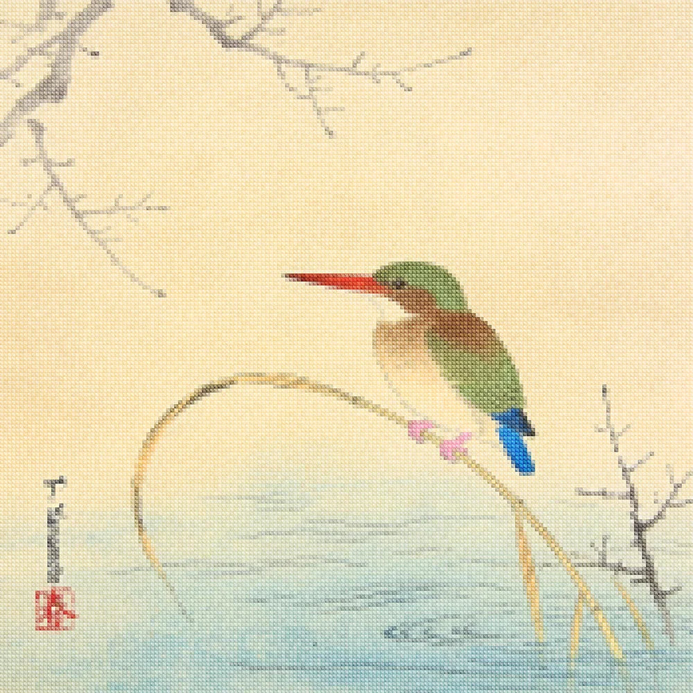 Diamond Painting - IJsvogel aan de oever