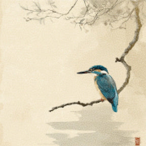 Diamond Painting - Japanse IJsvogel boven de Mist