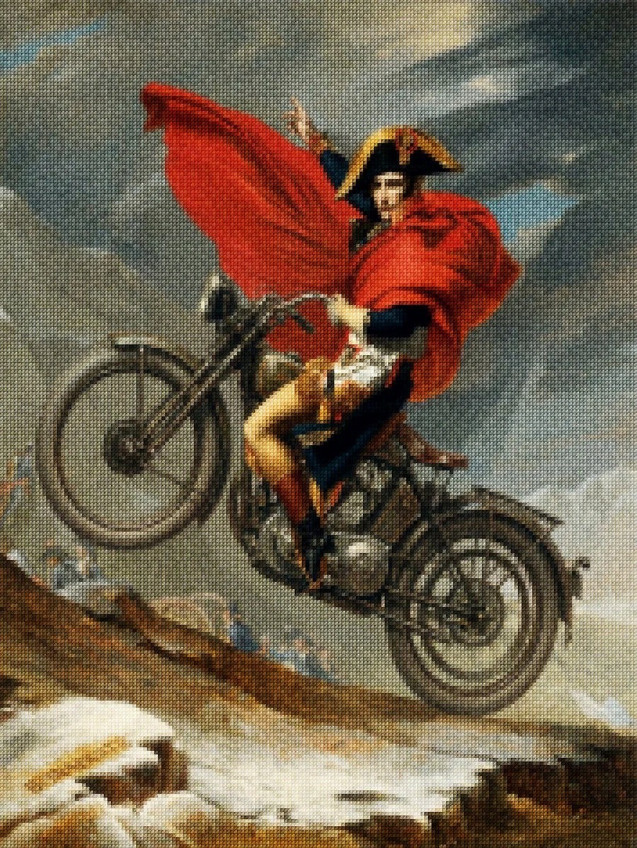 Diamond Painting - Napoleon op de Fiets