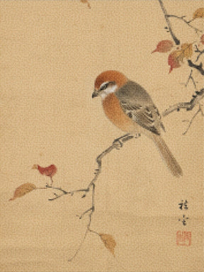 Diamond Painting - Vogel op een stille tak