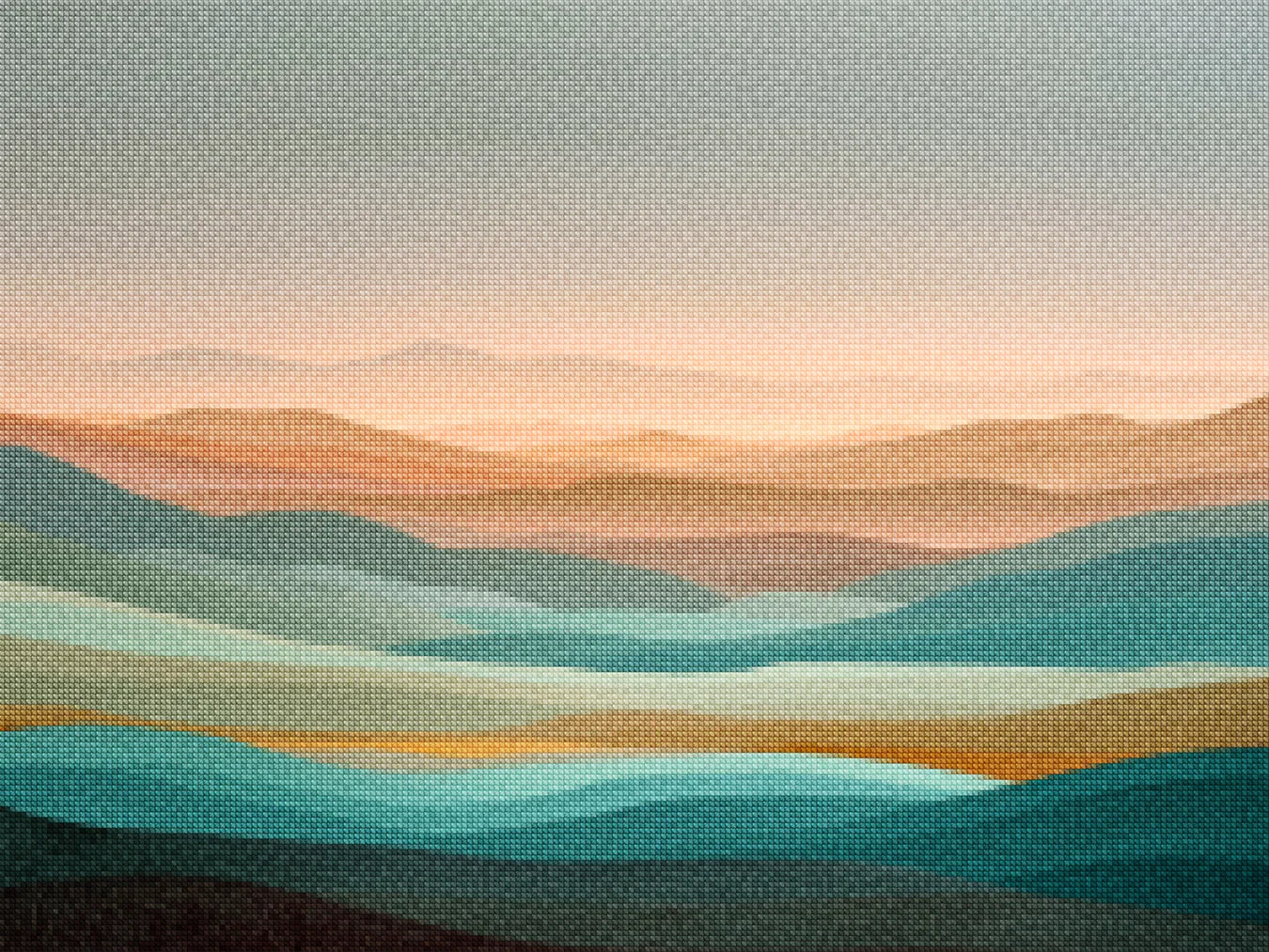 Diamond Painting - Abstract landschap