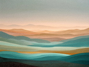 Diamond Painting - Abstract landschap