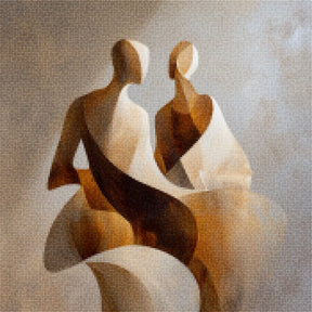 Diamond Painting - Stromend paar Abstract figuur
