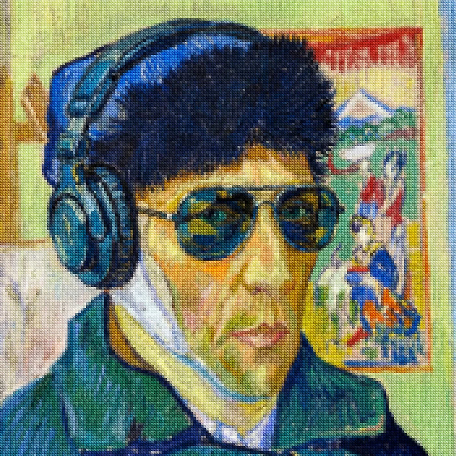 Diamond Painting - Van Gogh met Beats