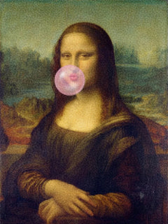 Diamond Painting - Mona Lisa met Bubblegum