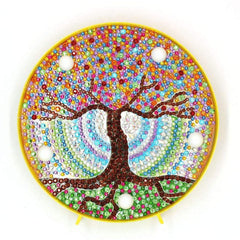 Diamond Painting Rond Lampje Mandala Levensboom – productweergave