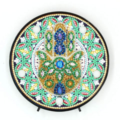 Diamond Painting Rond Lampje Hamsa Hand Mandala – productweergave