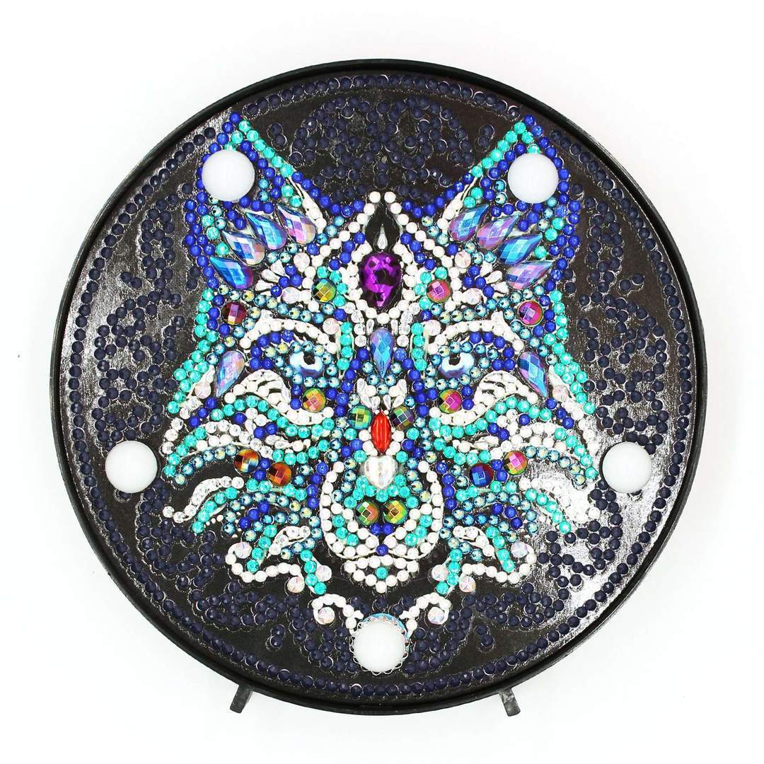 Diamond Painting Rond Lampje Wolf – productweergave