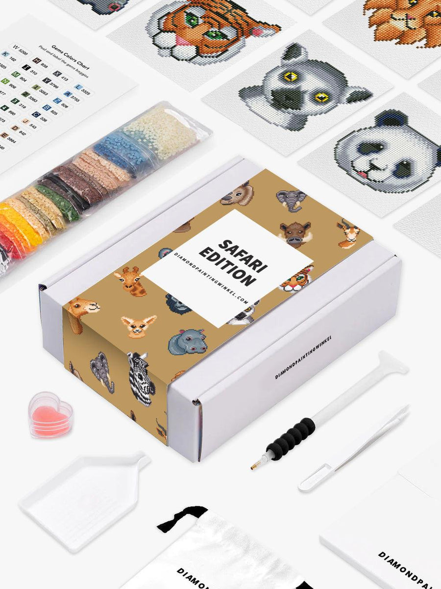 Mini Meesterwerken – Safari editie (Set van 16)