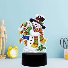 Diamond Painting Lamp Sneeuwman Kind – productweergave